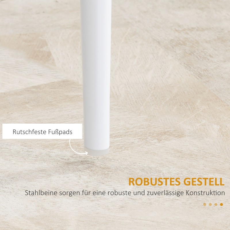 Ruokapöydän tuolit keinonahkaa 41 x 50 x 97 cm 4 kpl valkoinen