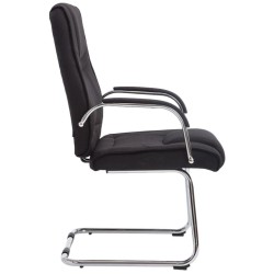 Ylellinen keinutuolipari kankaalla, ergonominen ja tukeva metallirunko