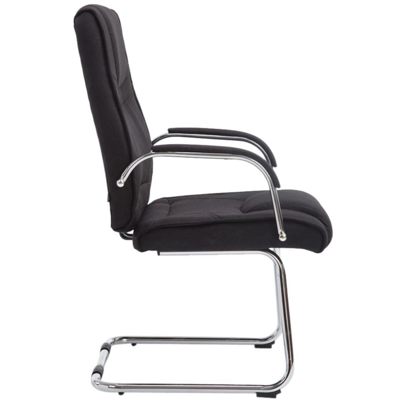 Ylellinen keinutuolipari kankaalla, ergonominen ja tukeva metallirunko