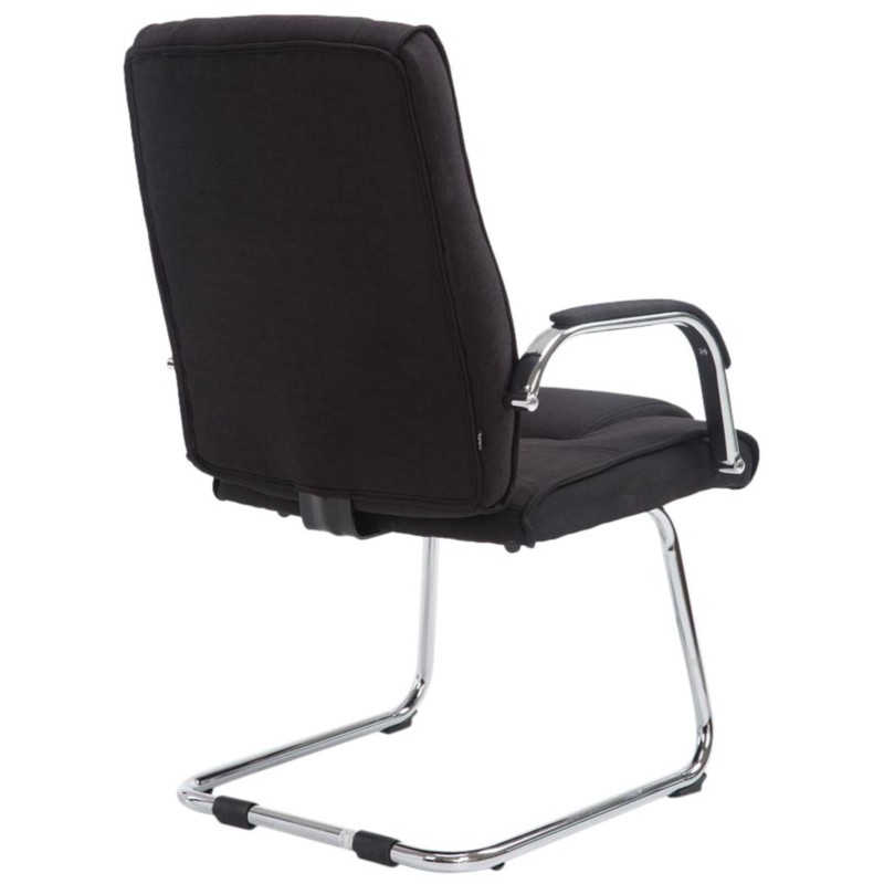 Ylellinen keinutuolipari kankaalla, ergonominen ja tukeva metallirunko