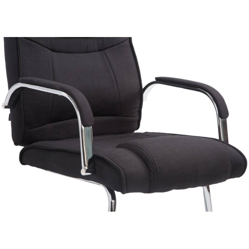 Ylellinen keinutuolipari kankaalla, ergonominen ja tukeva metallirunko