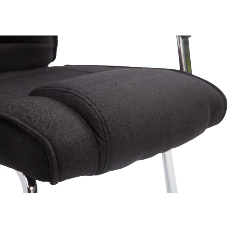 Ylellinen keinutuolipari kankaalla, ergonominen ja tukeva metallirunko