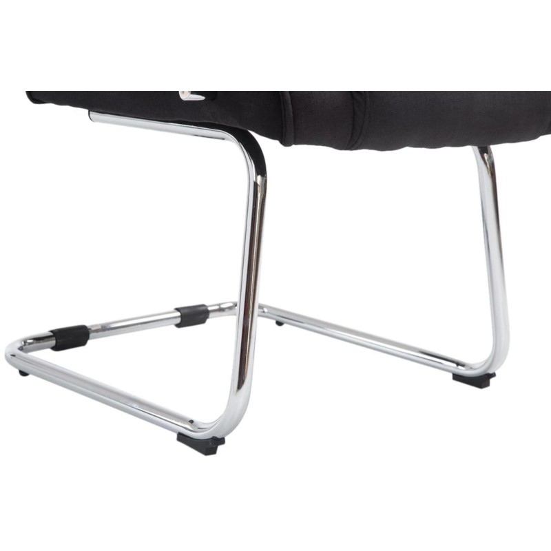 Ylellinen keinutuolipari kankaalla, ergonominen ja tukeva metallirunko