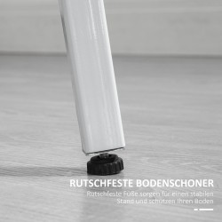 Pyöreä ruokapöytä, teollinen tyyli, metallijalat, Ø80 x 76 cm, luonnonpuu/valkoinen