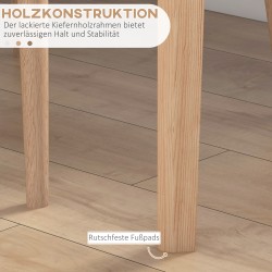 Pyöreä ruokapöytä keittiöön, massiivimänty, Ø75 x 76 cm, valkoinen / luonnonpuu