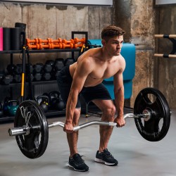 Levypainosetti kotitreeniin 2 x 15 kg, kumipinnoitettu, 3 kahvaa, 5 cm reikä, musta