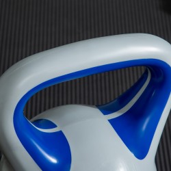 Kahvakuula 12 kg muovipinnoite litteä pohja leveä kahva sininen