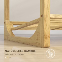 Kenkäteline bambusta 4-tasoinen 76 x 33 x 67 cm luonnonpuu