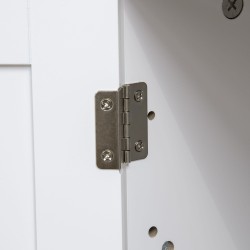 Kissan kaappi hiekkalaatikolle ja lepopaikaksi, MDF, 86 x 48 x 52 cm, valkoinen