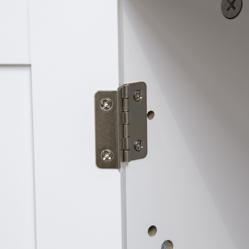 Kissan kaappi hiekkalaatikolle ja lepopaikaksi, MDF, 86 x 48 x 52 cm, valkoinen