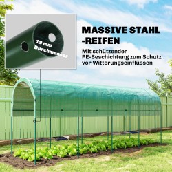 Kasviteltta talvikäyttöön teräsrungolla 400 x 120 x 170 cm vihreä