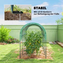 Kasviteltta talvikäyttöön teräsrungolla 400 x 120 x 170 cm vihreä