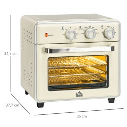 Miniuuni 5-in-1 kuumailmatoiminnolla, 20 L, 1400 W, ajastin 60 min, creme/silver