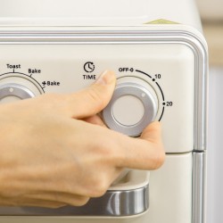 Miniuuni 5-in-1 kuumailmatoiminnolla, 20 L, 1400 W, ajastin 60 min, creme/silver