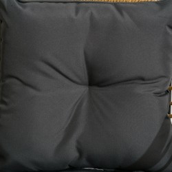 3-osainen bistrosarja ulkokäyttöön, teräsrunko ja PE-punos, 2 lepotuolia ja sivupöytä, 62 x 65 x 78 cm, hiekka/tummanharmaa