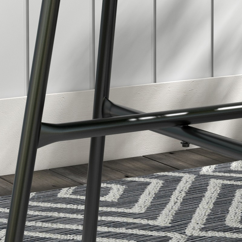 Ulkosivupöytä boho-tyyliin, PE-rottinki ja karkaistu lasi, 50 x 50 x 50 cm, harmaa