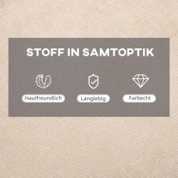 Nojatuoli ja rahi, säädettävä recliner, vakosametti, teräsrunko, 68 x 91,5 x 88 cm, beige