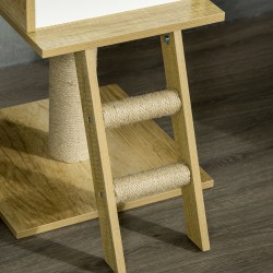 Kissan raapimispuu katonrajaan asti 40 x 40 x 240–260 cm vaaleanruskea/beige