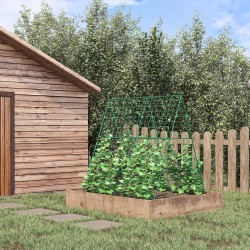 Köynnöstuki ja kasvisuoja terästä 180 x 100 x 180 cm vihreä