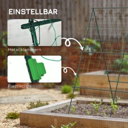 Köynnöstuki ja kasvisuoja terästä 180 x 100 x 180 cm vihreä