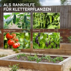 Köynnöstuki ja kasvisuoja terästä 180 x 100 x 180 cm vihreä