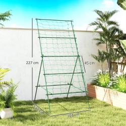 Köynnöstuki A-malli teräs 101x133x227 cm vihreä