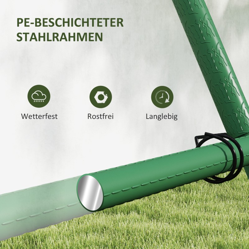 Köynnöstuki A-malli teräs 101x133x227 cm vihreä