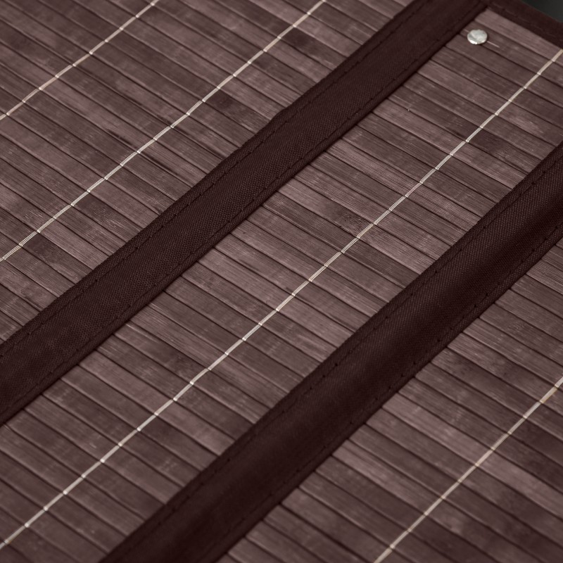 Pyykkikori bambu 100 l kahdella lokerolla kansi ruskea