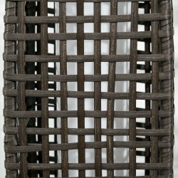 Aurinkokäyttöinen lattiavalaisin ulkokäyttöön, rottinkityylinen teräsrunko, IP44, 78 cm, musta/harmaa