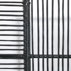 Kukkalaatikko säleiköllä ulkokäyttöön, polyrottinki, 103 x 103 x 29 cm, musta