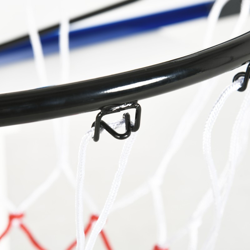 Koripallokori seinäkiinnityksellä, ruostumaton teräs, sisä- ja ulkokäyttöön, 113 x 61 x 73 cm