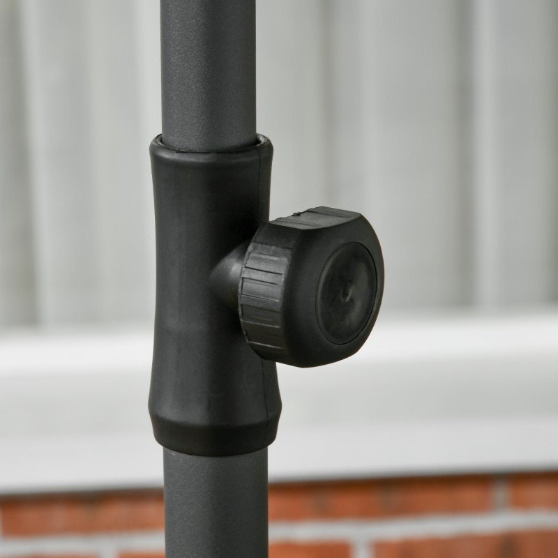 Aurinkovarjo rannalle Ø180 cm UV50+ tuuletusaukolla kallistettava sininen