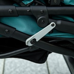 Koiranrattaat juoksurattaat, teräs ja Oxford-kangas, 111 x 58 x 107 cm, musta/tummanvihreä