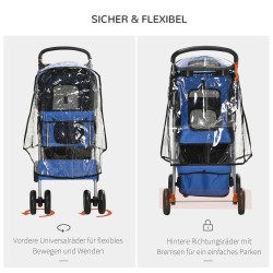 Lemmikkirattaat koiralle ja kissalle, kokoontaitettavat, kantavuus 10 kg, sininen