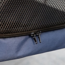 Koirien kuljetusrattaat, taitettava, teräsrunko ja Oxford-kangas, 102 x 62 x 105 cm, max 20 kg, sininen