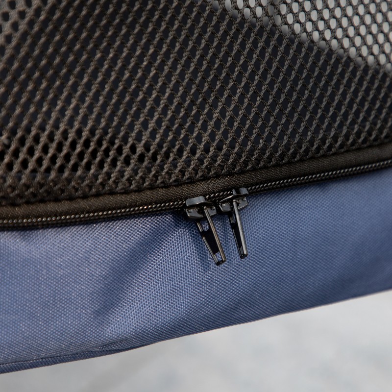 Koirien kuljetusrattaat, taitettava, teräsrunko ja Oxford-kangas, 102 x 62 x 105 cm, max 20 kg, sininen