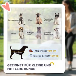 Koirankärry lemmikkirattaita pienille ja keskikokoisille koirille, teräsrunko, 20 kg, 102x62x105 cm, harmaa