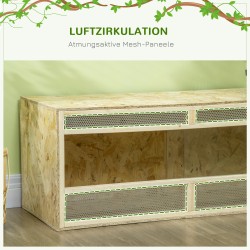 Terraario matelijoille ja sammakkoeläimille, OSB-puu ja lasi, liukuovet, 120 x 50 x 50 cm, puu