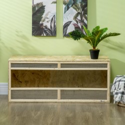 Terraario matelijoille ja sammakkoeläimille, OSB-puu ja lasi, liukuovet, 120 x 50 x 50 cm, puu