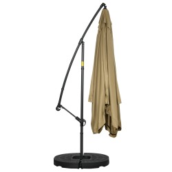 Terassivarjo sivuvarrella ja hyttysverkolla 295 x 295 x 260 cm valkoinen/musta