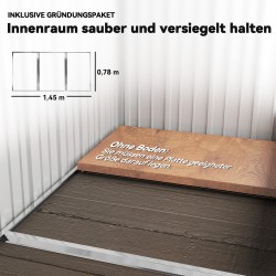 Pihavarasto puutarhatyökaluille, galvanoitu teräs, 155 x 87 cm, lukittava ovi, tummanharmaa