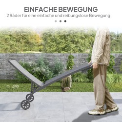 Aurinkotuoli ulkokäyttöön, alumiinirunko ja hengittävä verkkokangas, 195 x 66 x 34 cm, tummanharmaa