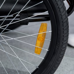 Koirankuljetuskärry polkupyörään, taittuva, teräs ja Oxford-kangas, 140 x 71 x 83 cm, punainen