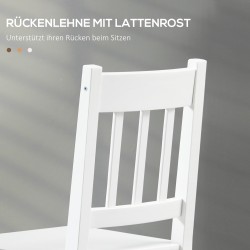 Ruokapöydän tuolit mäntypuuta 41 x 46,5 x 85,5 cm 4 kpl valkoinen