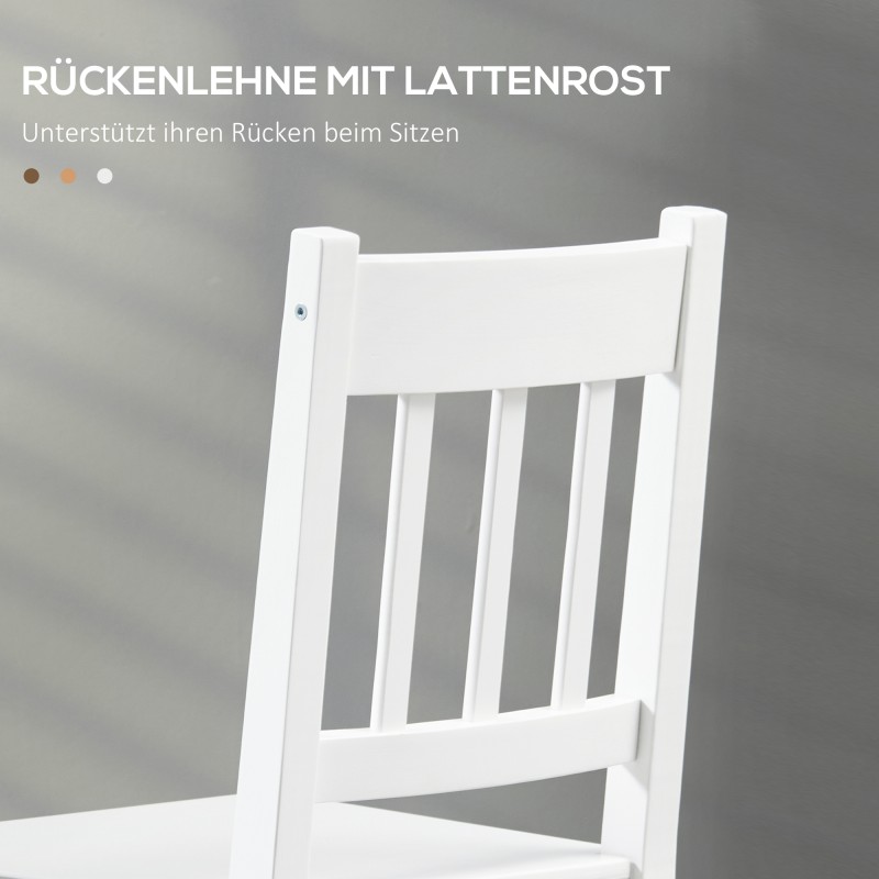 Ruokapöydän tuolit mäntypuuta 41 x 46,5 x 85,5 cm 4 kpl valkoinen