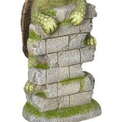 Puutarhakoriste kilpikonna aurinkovalolla, magnesiumoksidia, säänkestävä, 17,5 x 18,5 x 36,5 cm