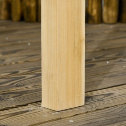 Kahden hengen puutarhakeinu pergolalla, kuusimassiivia, säädettävä, 221 x 140 x 196 cm, luonnonpuu