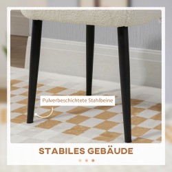 Jalkarahi istuinrahi kashmir-tyylinen kangas 42x42x44 cm cremevalkoinen