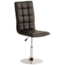 Tyylikäs säädettävä ruokailutuolipari keinonahalla ja korkealla selkänojalla