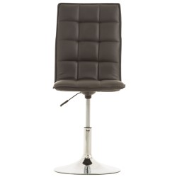 Tyylikäs säädettävä ruokailutuolipari keinonahalla ja korkealla selkänojalla